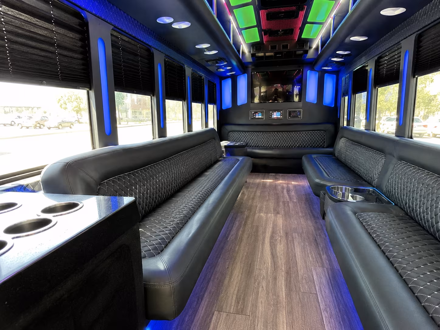 piscataway 15 passenger party bus inside