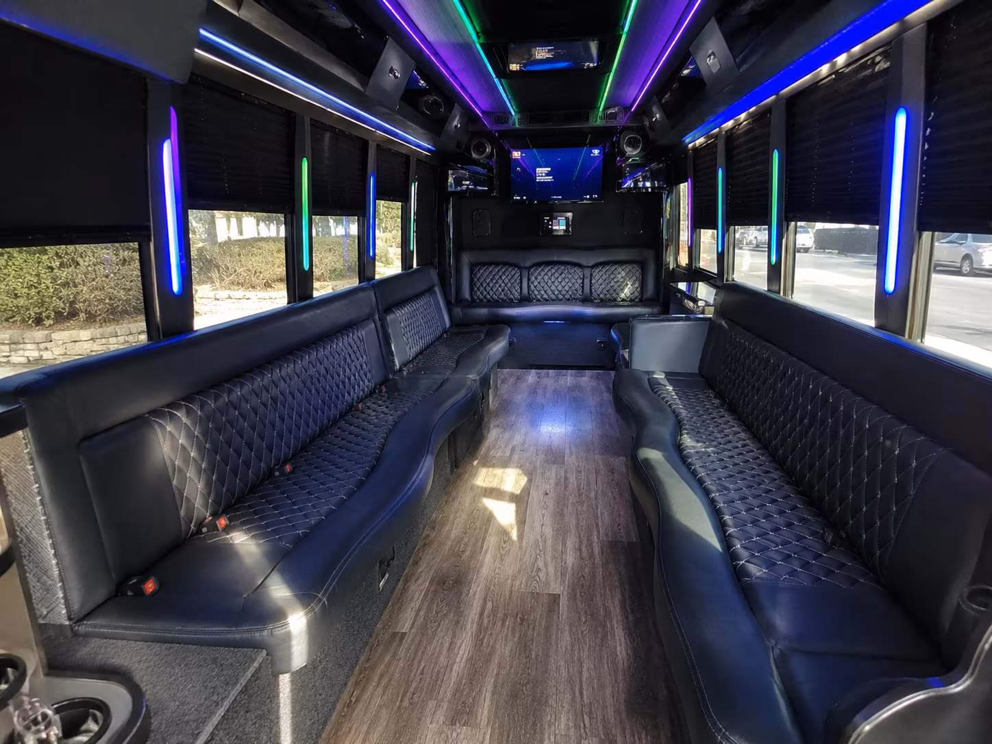 piscataway 15 passenger party bus interior