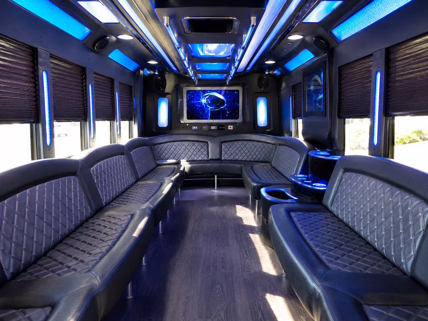 piscataway 28 passenger party bus inside