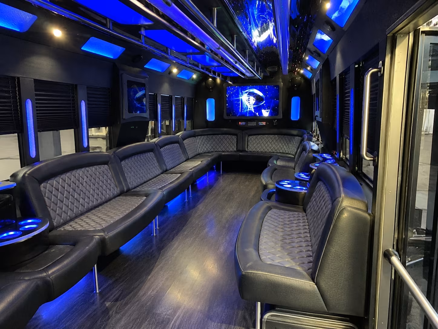 piscataway 28 passenger party bus interior