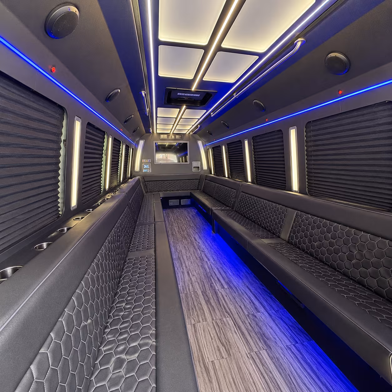 piscataway 30 passenger party bus interior