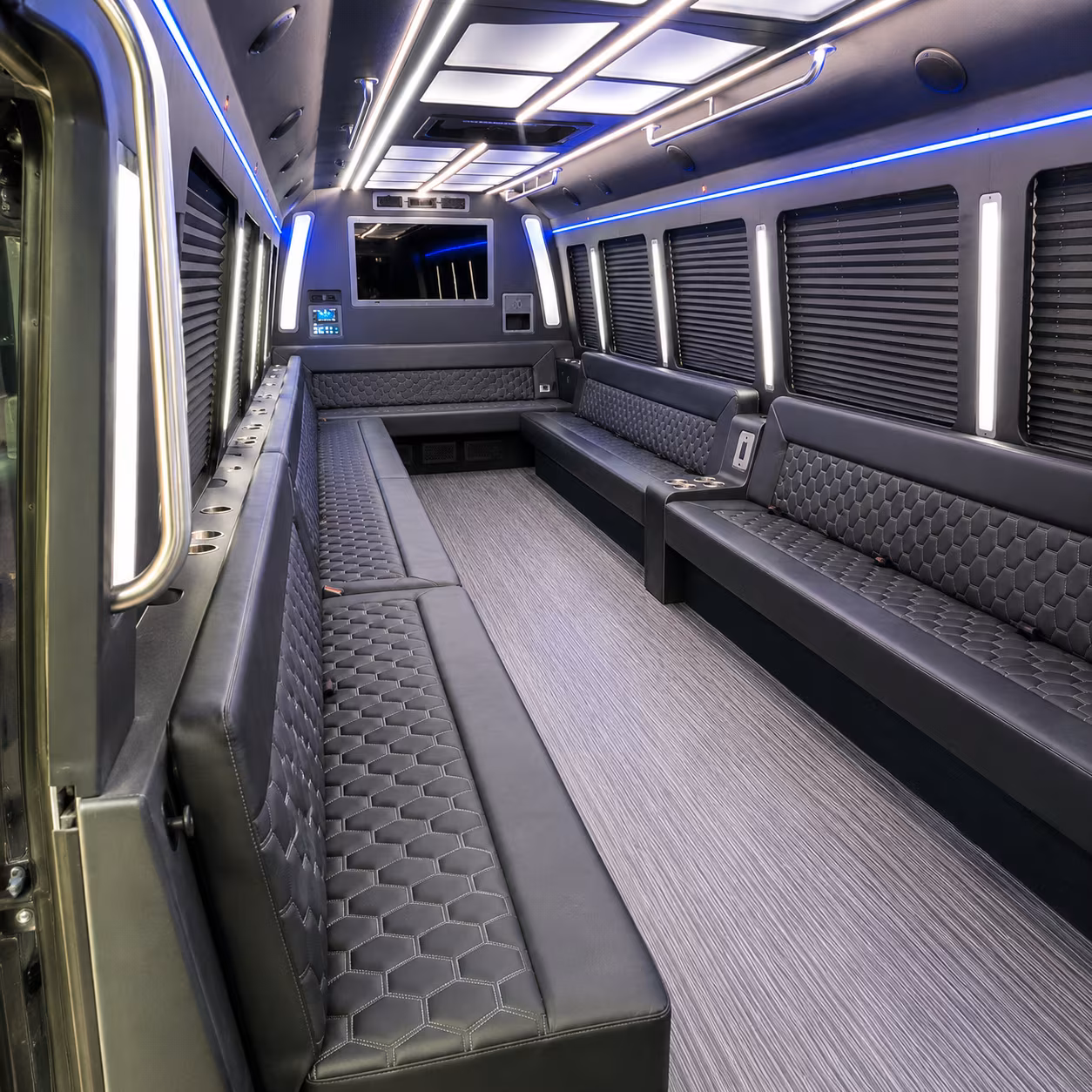 piscataway 40 passenger party bus interior