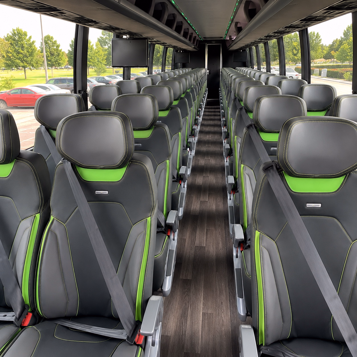 piscataway charter bus rental interior